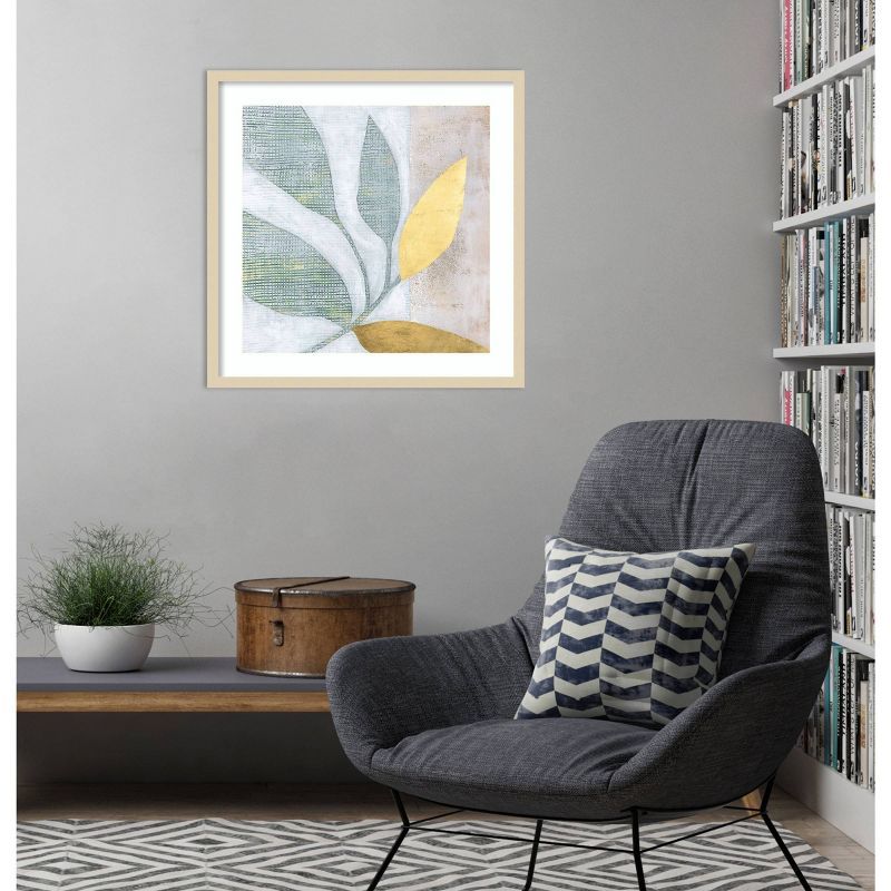 Veiled Garden I Abstract Expressionism Giclee Print with Natural Frame