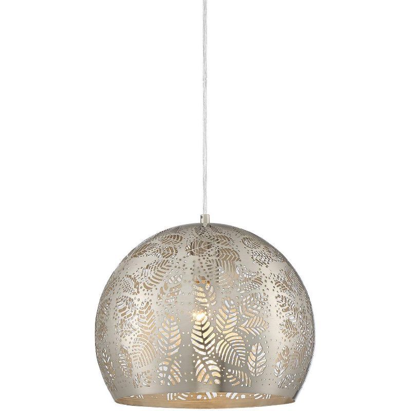 Brushed Nickel Mini Pendant Light with Cutout Design