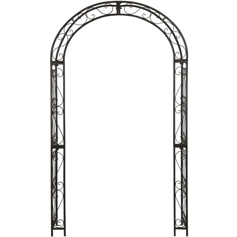 Rustic Brown Iron Victorian Garden Arch Trellis