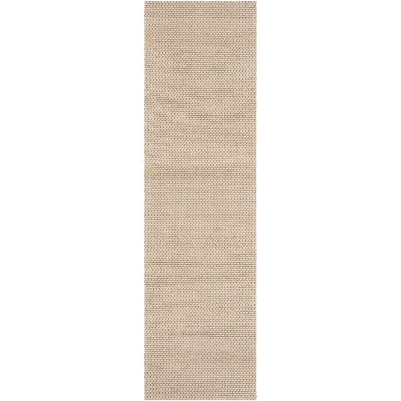 Beachside Bliss Handwoven Beige Wool & Synthetic 27" Area Rug