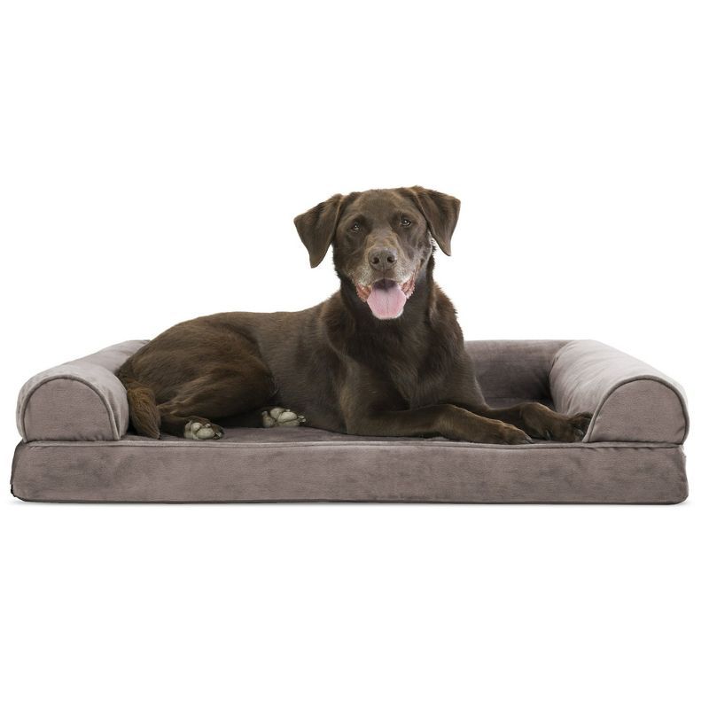 Large Smoke Gray Orthopedic Foam Elevated Dog Bed