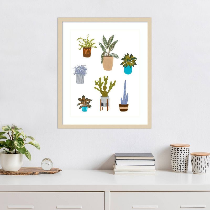 Houseplants II Svelte Natural Framed Abstract Print