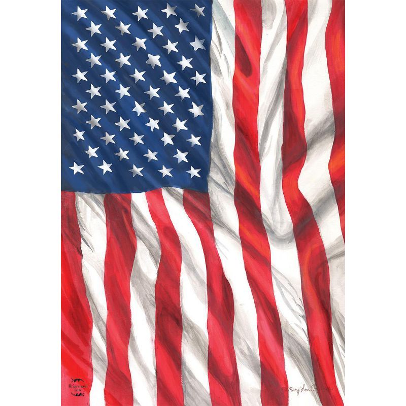 Patriotic American Flag Waving Polyester House Flag 28" x 40"