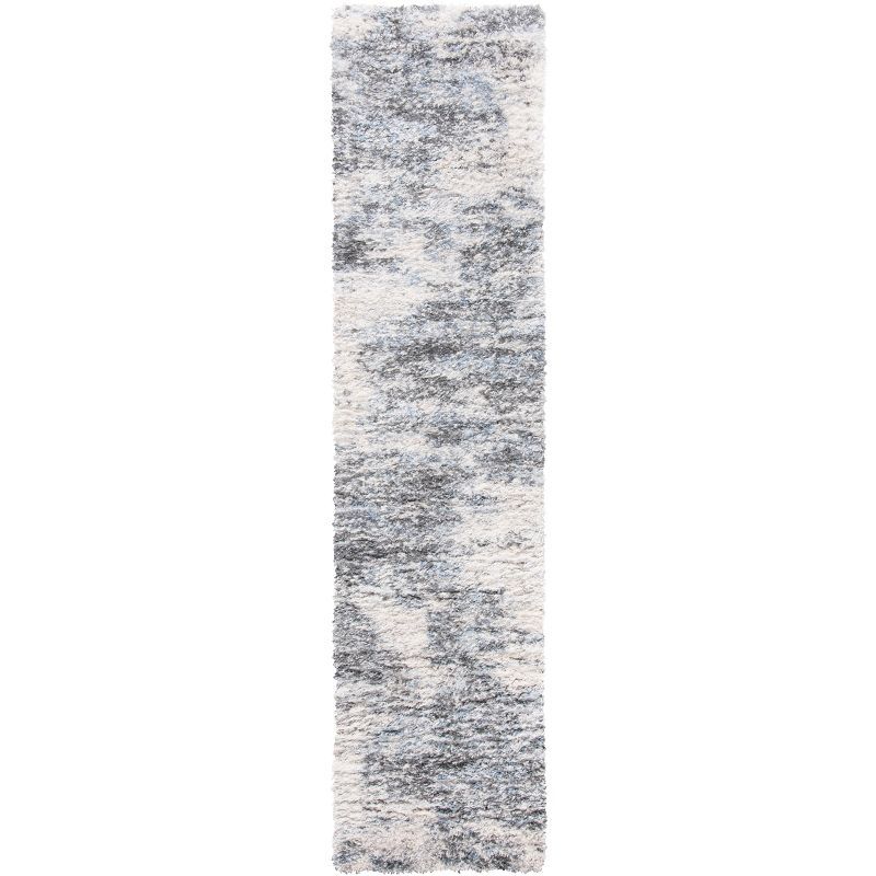 Ivory Elegance Hand-Knotted Shag Runner Rug 2'x10'