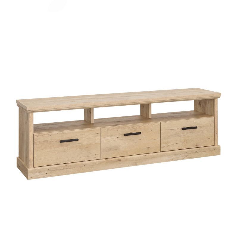 Prime Oak 70" Entertainment Credenza with Drawers and Cubbies