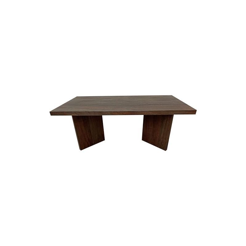 Andando Rustic Brown Solid Wood Rectangular Coffee Table