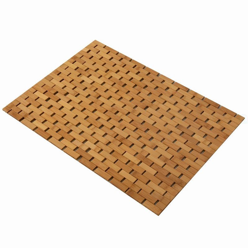 Medium Natural Bamboo Foldable Non-Slip Bath Mat