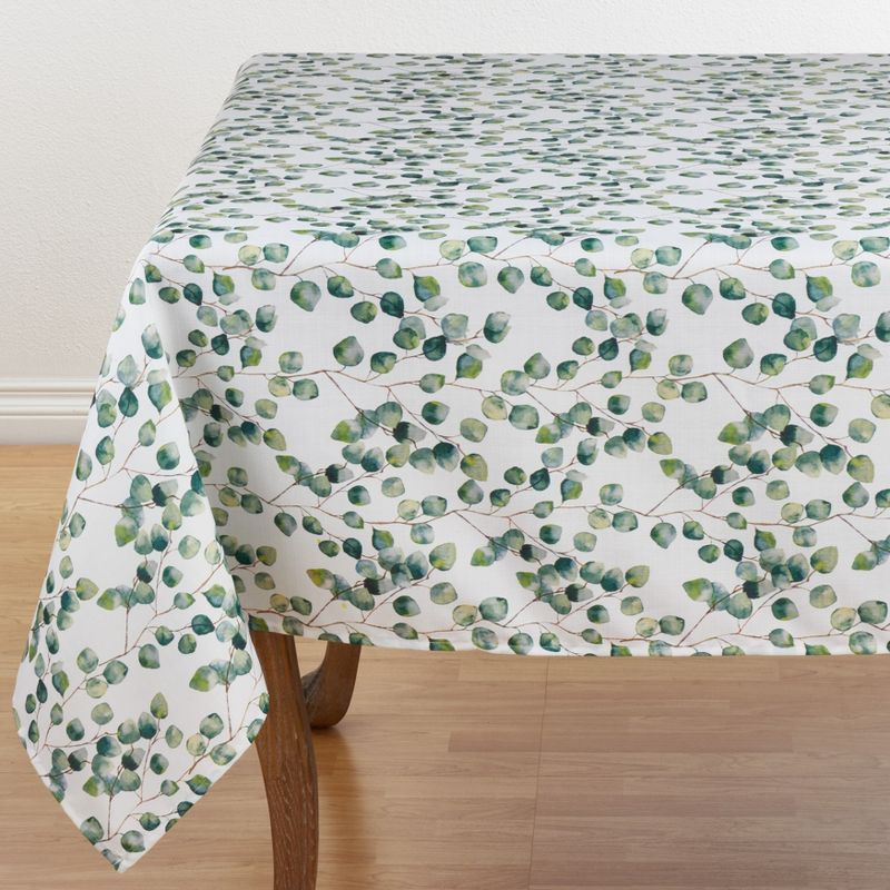 Eucalyptus Leaf Design Square Polyester Tablecloth