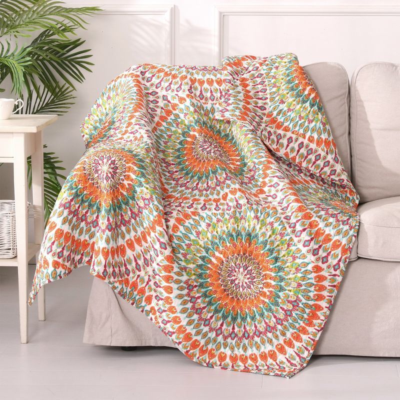 Mirage 50" x 60" Multicolor Cotton Quilted Throw