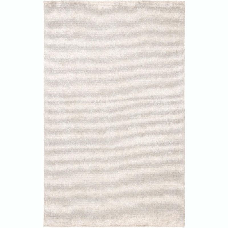 Beige Hand Tufted Wool and Viscose Rectangular Rug