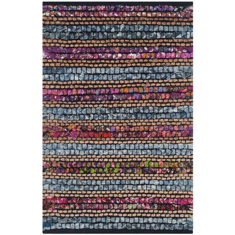 Coastal Charm Hand-Woven Cotton Area Rug - Blue, 2' x 3'