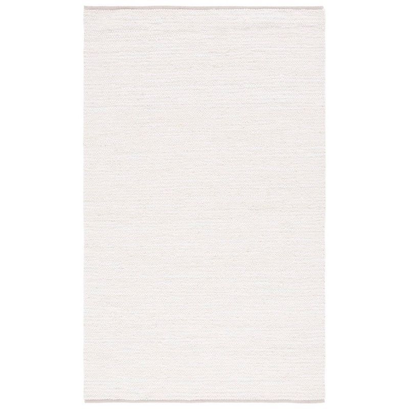 Ivory Flat Woven Handmade Wool Area Rug, 3' x 5'