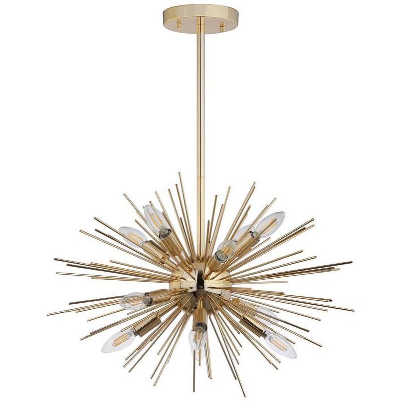 Retro Vibe Gold Sputnik Starburst 24.5" Pendant Light