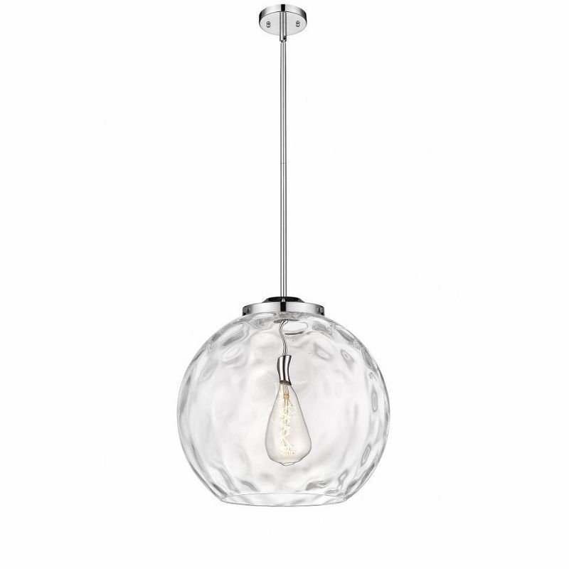 Ballston Athens 19.5" Polished Chrome Water Glass Pendant Light