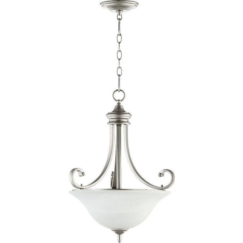 Bryant Classic Nickel 3-Light Glass Pendant