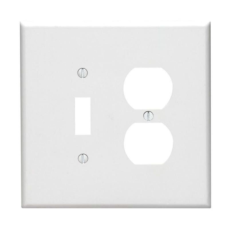 White Oversized Thermoset 2-Gang Duplex/Toggle Wall Plate