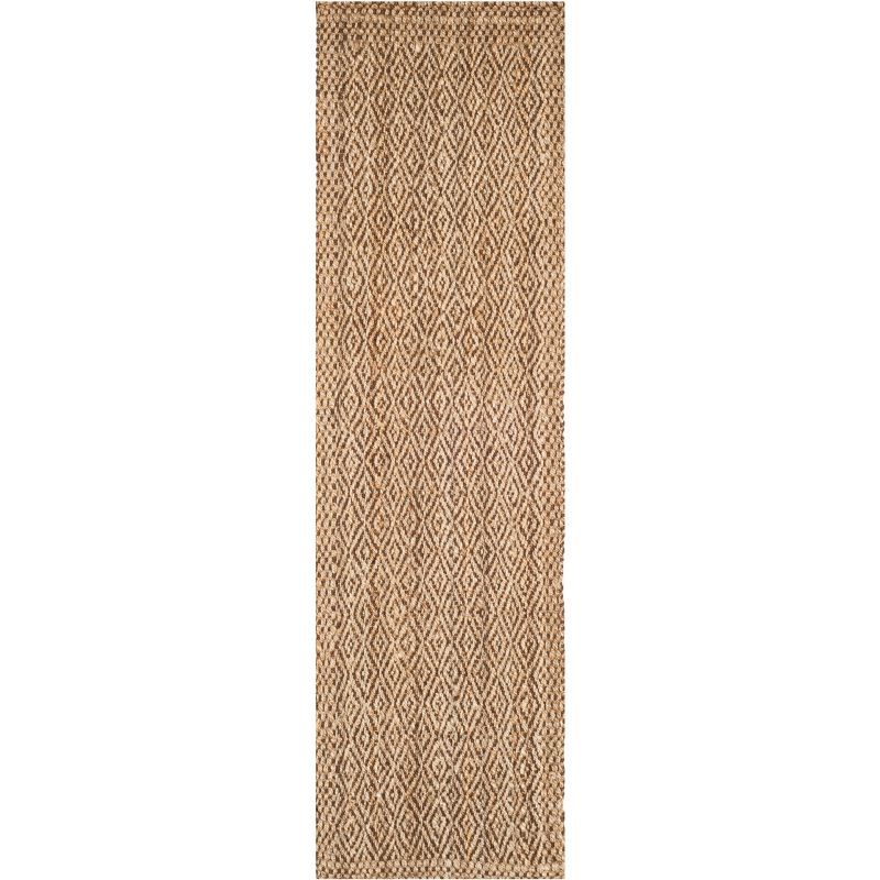 Handwoven Natural Jute Diamond Trellis Rug