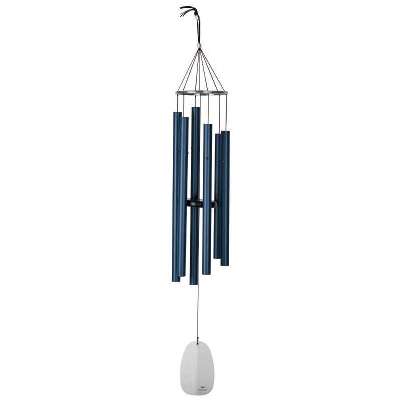 Pacific Blue and White Aluminum 44-Inch Wind Chime