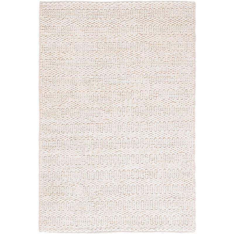 Hand-Knotted Bleach Jute 2' x 3' Non-Slip Area Rug