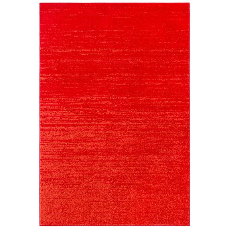 Adirondack Red and Grey Synthetic 6' x 9' Reversible Area Rug