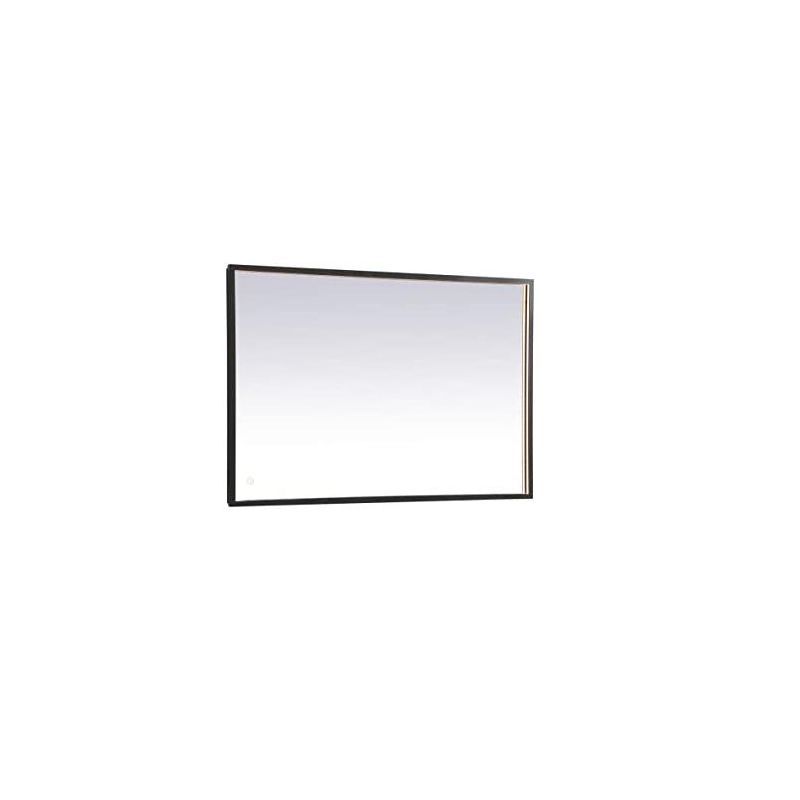 Black Aluminum Rectangular LED Bathroom Vanity Mirror