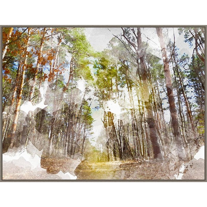 Forest Road I by Chamira Young Framed Canvas Wall Art Print