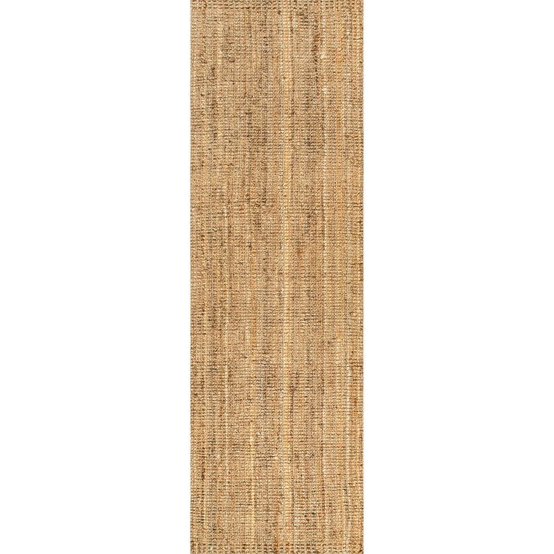 Natural Handcrafted Jute Runner Rug, 2' 6" x 8'