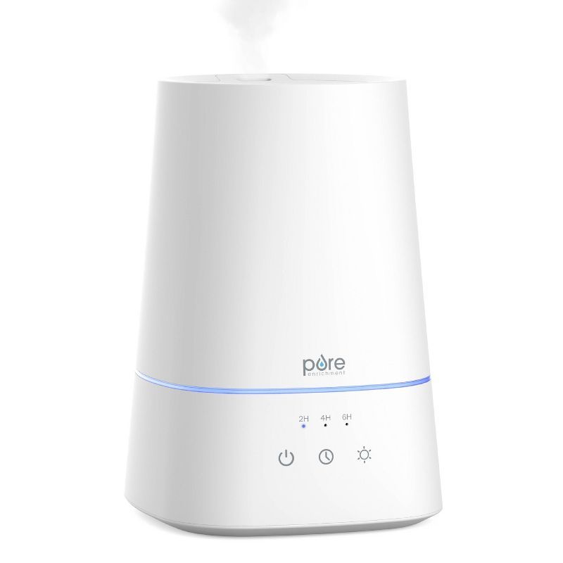 White Ultrasonic Cool Mist Humidifier with Top Fill Design