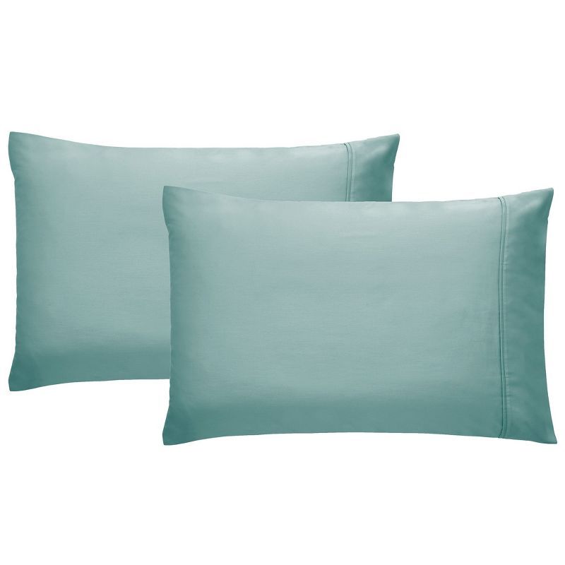 Teal Cotton Sateen Standard/Queen Pillowcase Set