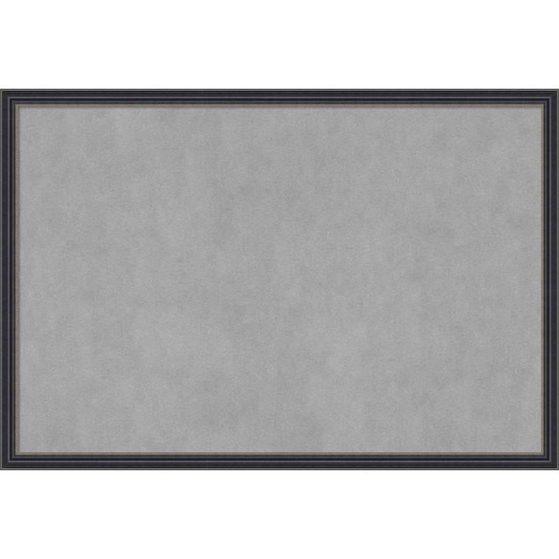 38" x 26" Black Framed Silver Magnetic Memo Board