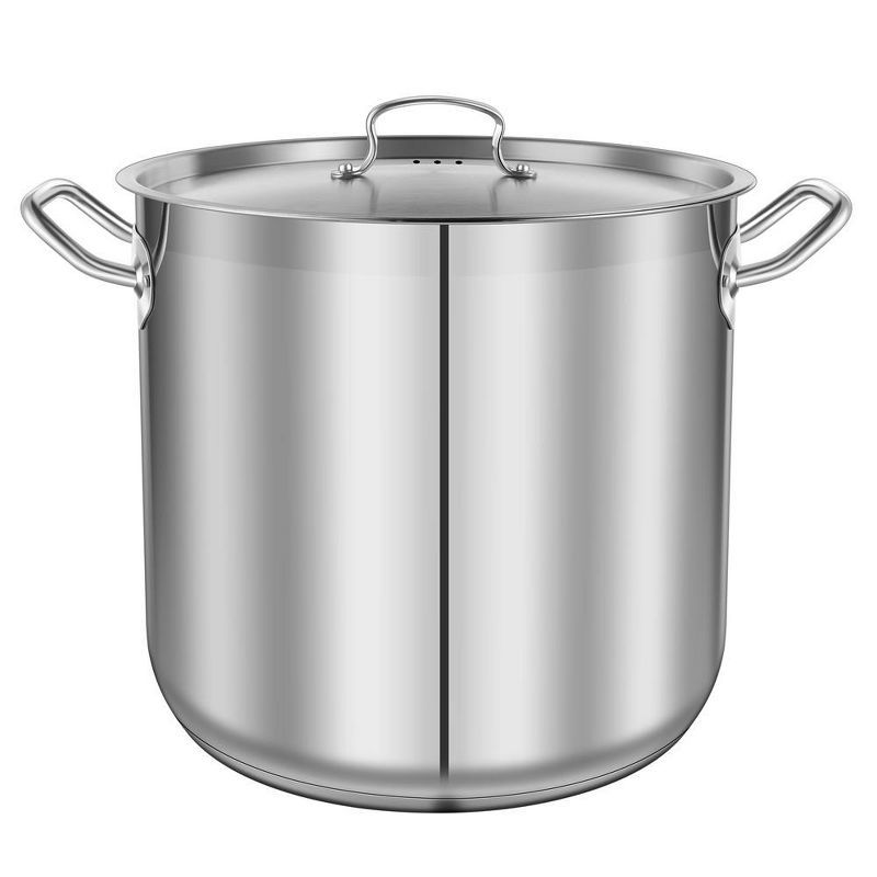 Nutrichef 30 Quart Stainless Steel Heavy Duty Induction Stockpot