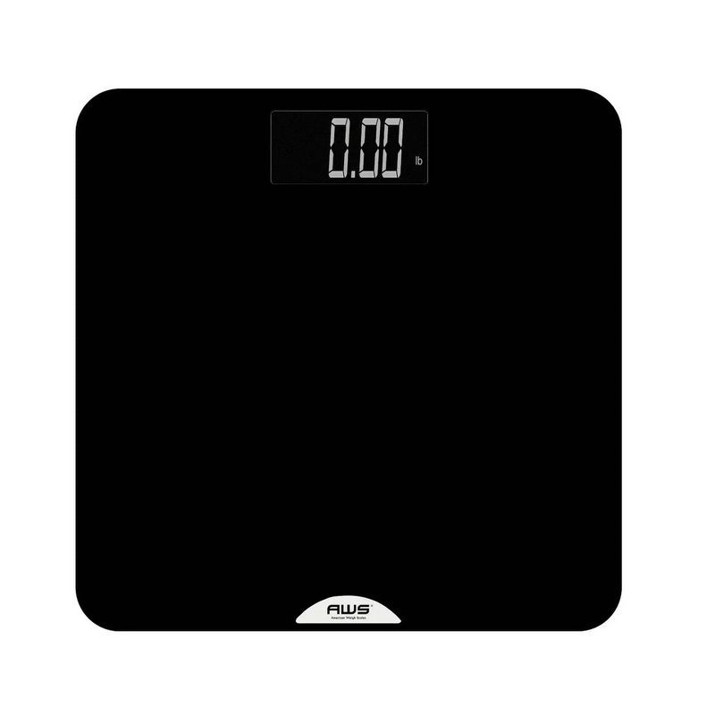 Black Digital Non-Slip Floor Scale with LCD Display