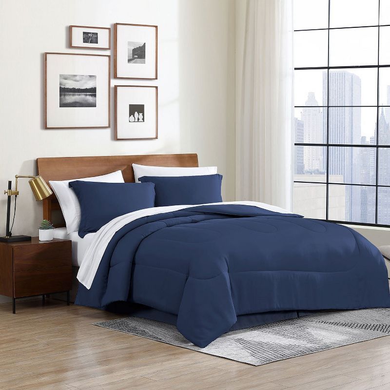 Indigo King 8-Piece Down Alternative Microfiber Bed in a Bag Set