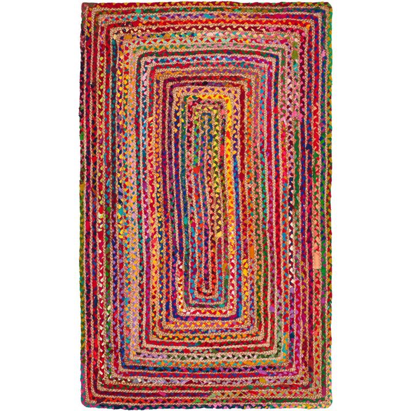Coastal Charm Red and Multicolor Handwoven Cotton Area Rug - 3' x 5'