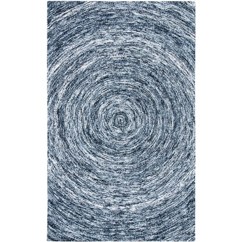 Gray Hand-Tufted Wool 8' x 10' Rectangular Area Rug