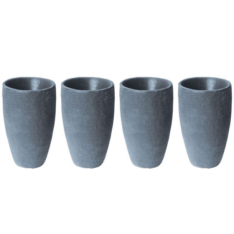 Charcoalstone Small Self-Watering Outdoor Planter Set