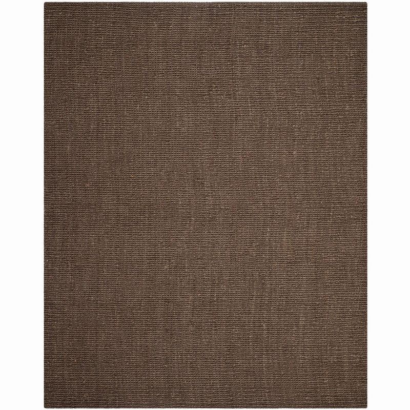 Brown Handwoven Jute Reversible Area Rug, 8' x 10'