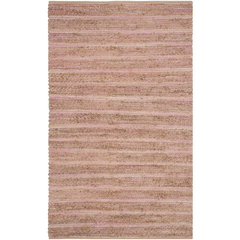 Cape Cod Light Pink Handwoven Cotton Area Rug