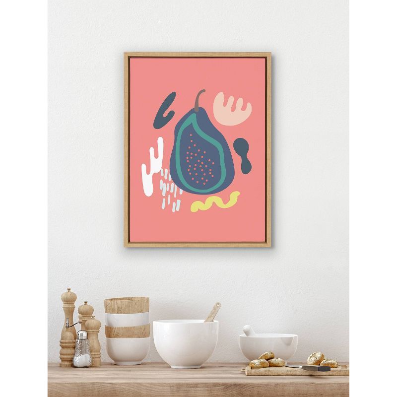 Abstract Fruit Pink and Blue Canvas Wall Art