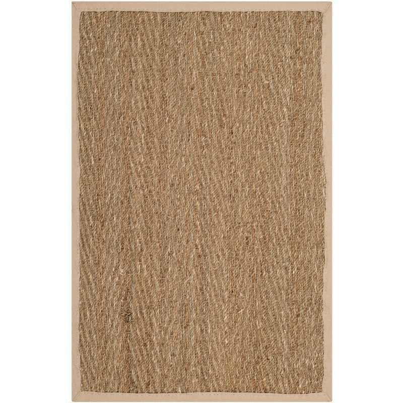 Hand-Knotted Natural Ivory Cotton 30" Accent Rug