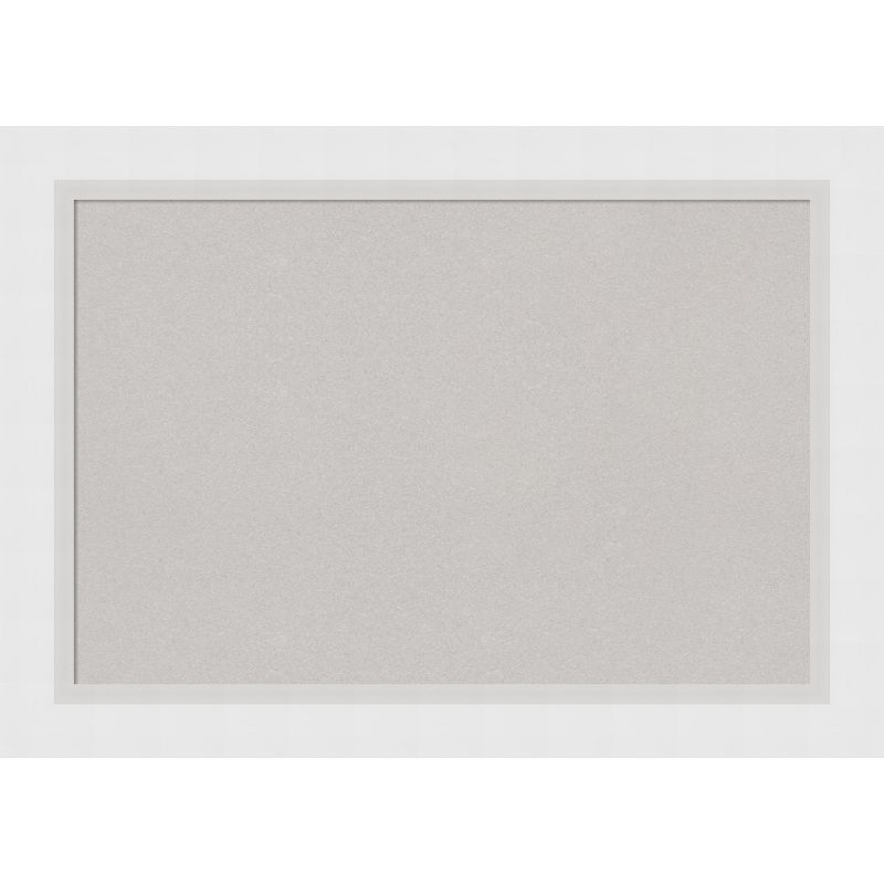 Blanco White Framed Grey Cork Bulletin Board, 28 x 20 Inches