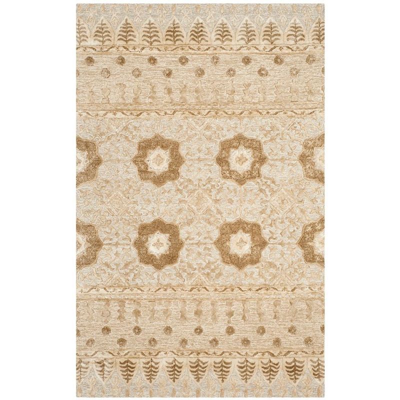 Ivory Elegance Hand-Tufted Wool Rectangular Area Rug