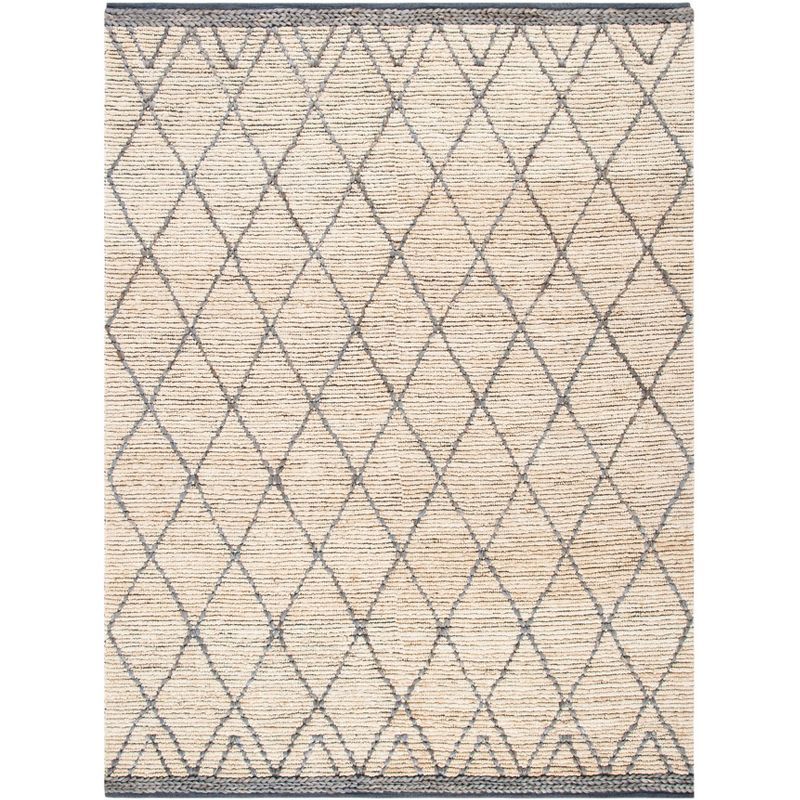 Natural Gray Hand-Knotted Cotton 8' x 10' Area Rug