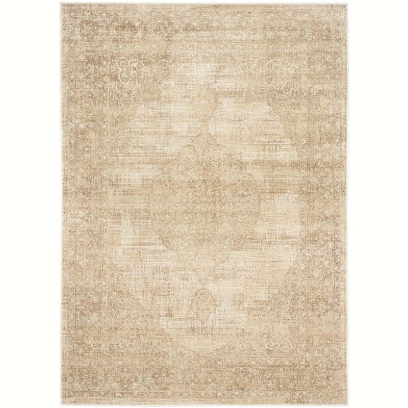 Beige Hand-knotted Reversible Viscose Area Rug