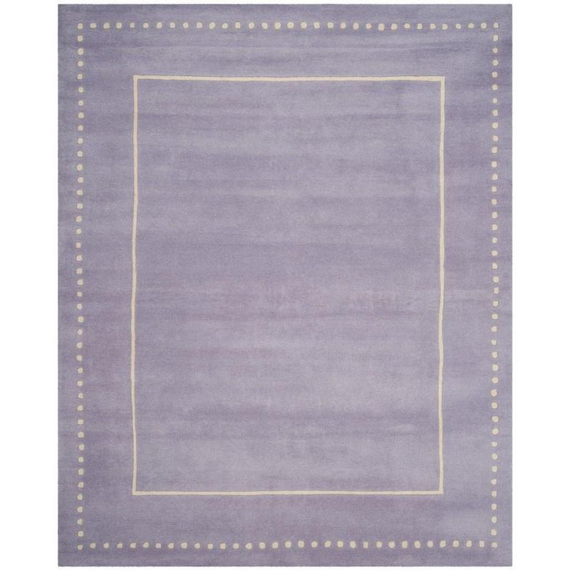 Lavender Ivory Luxe Hand-Tufted Wool 8' x 10' Area Rug