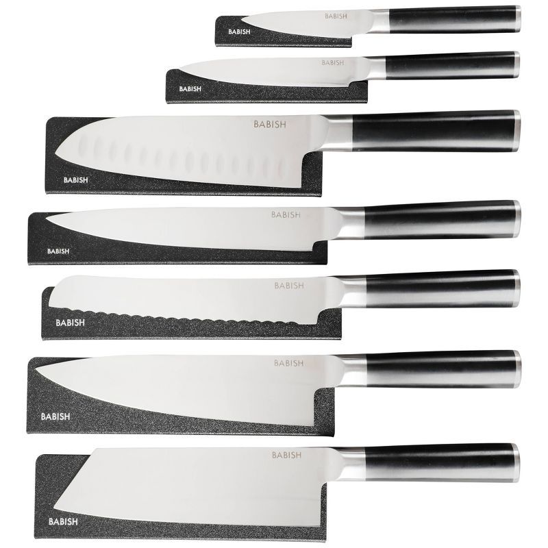 Babish 14-Piece High Carbon Stainless Steel Knife Set with Sheaths