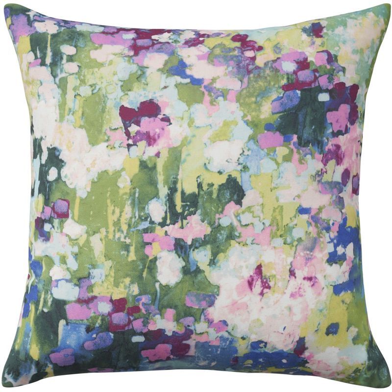 Waverly Garden Gesture Multicolor Abstract 18" Throw Pillow