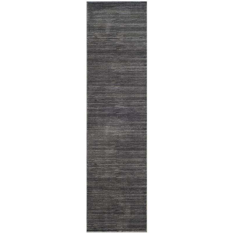 Elysian Gray 26" x 8' Hand-Knotted Easy Care Runner Rug