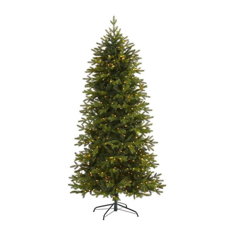 7ft Green Fir Artificial Christmas Tree with LED Lights