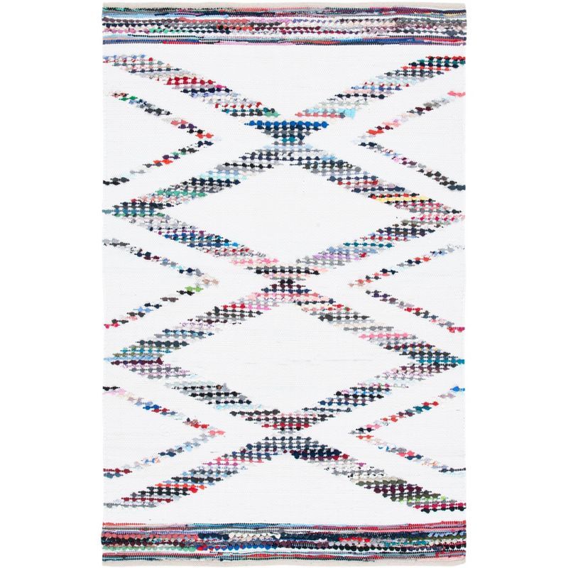 Coastal Breeze Blue Cotton Flat Woven Reversible Area Rug